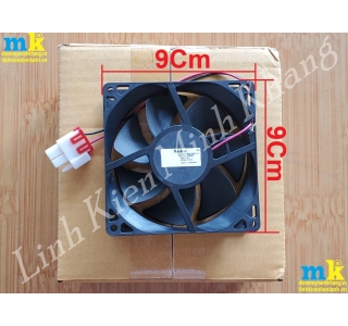 ( SP1289 ) Quạt Tủ Lạnh DC12Vol , 2 Dây 7 Cánh , Kích Thước Vuông 9Cm